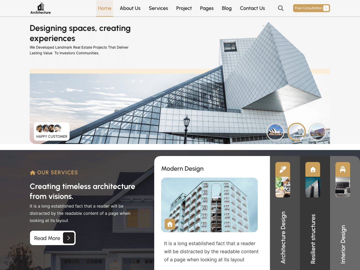 Buildora Architect theme screenshot