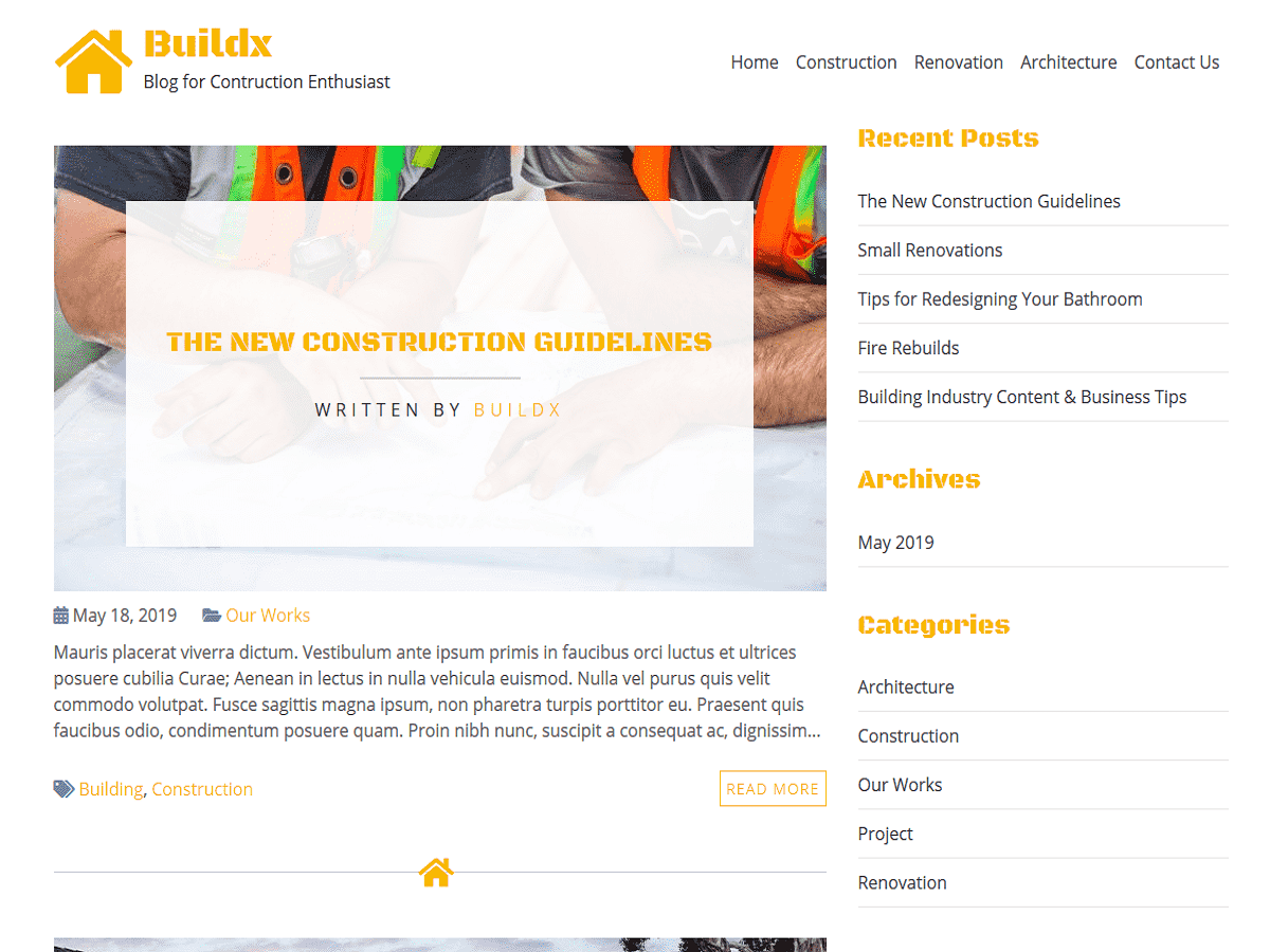 BuildX theme screenshot