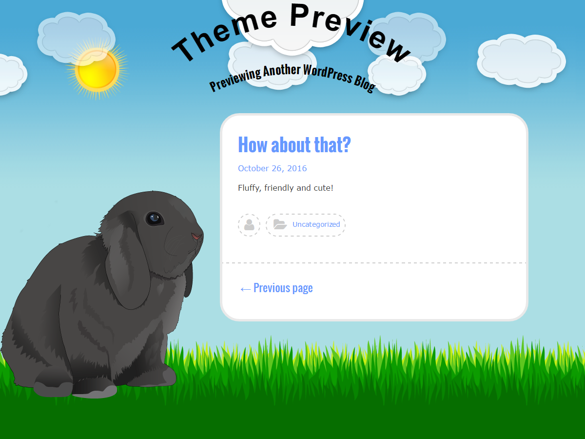 Bunny theme screenshot