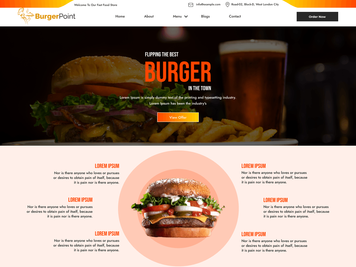 Burger Joint theme screenshot