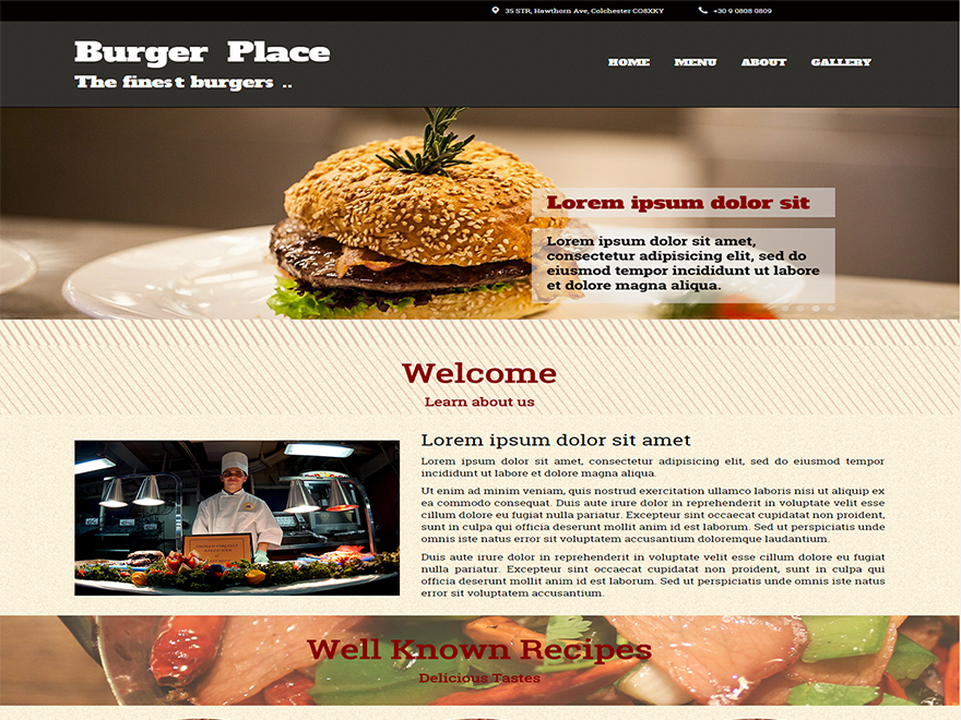 Burger theme screenshot