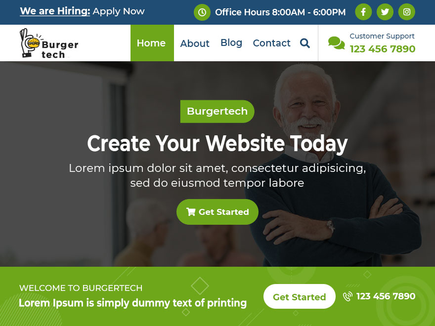 Burgertech theme screenshot