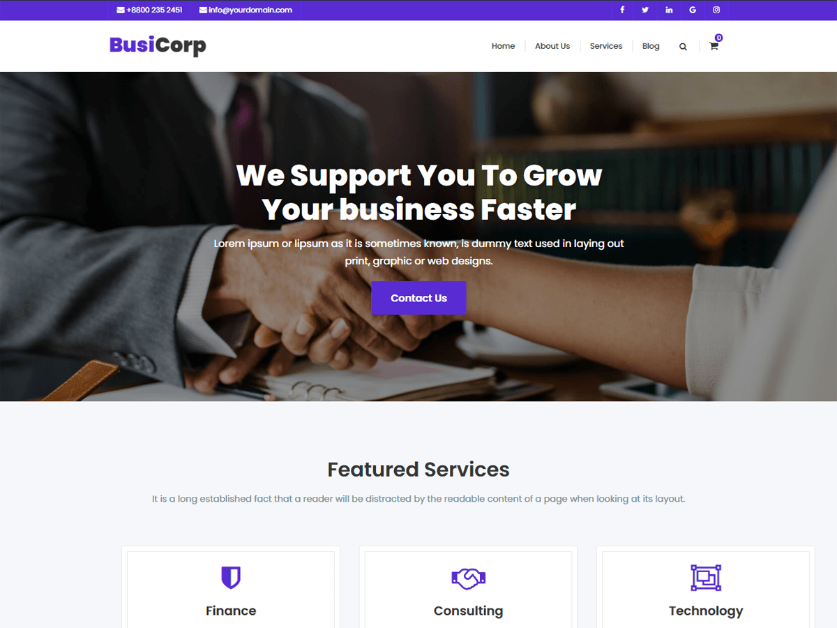 Busicorp theme screenshot