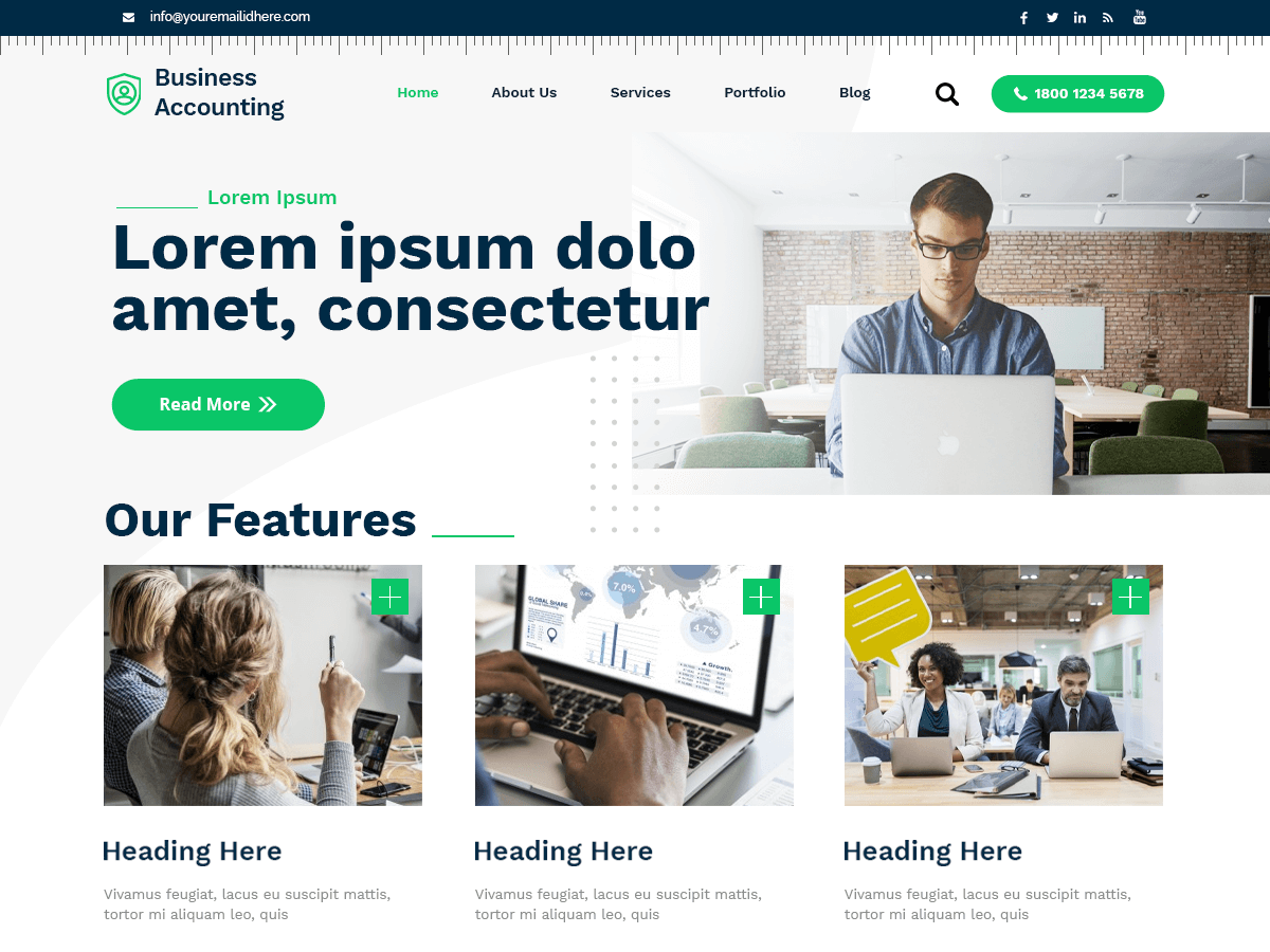 Business Accounting theme screenshot