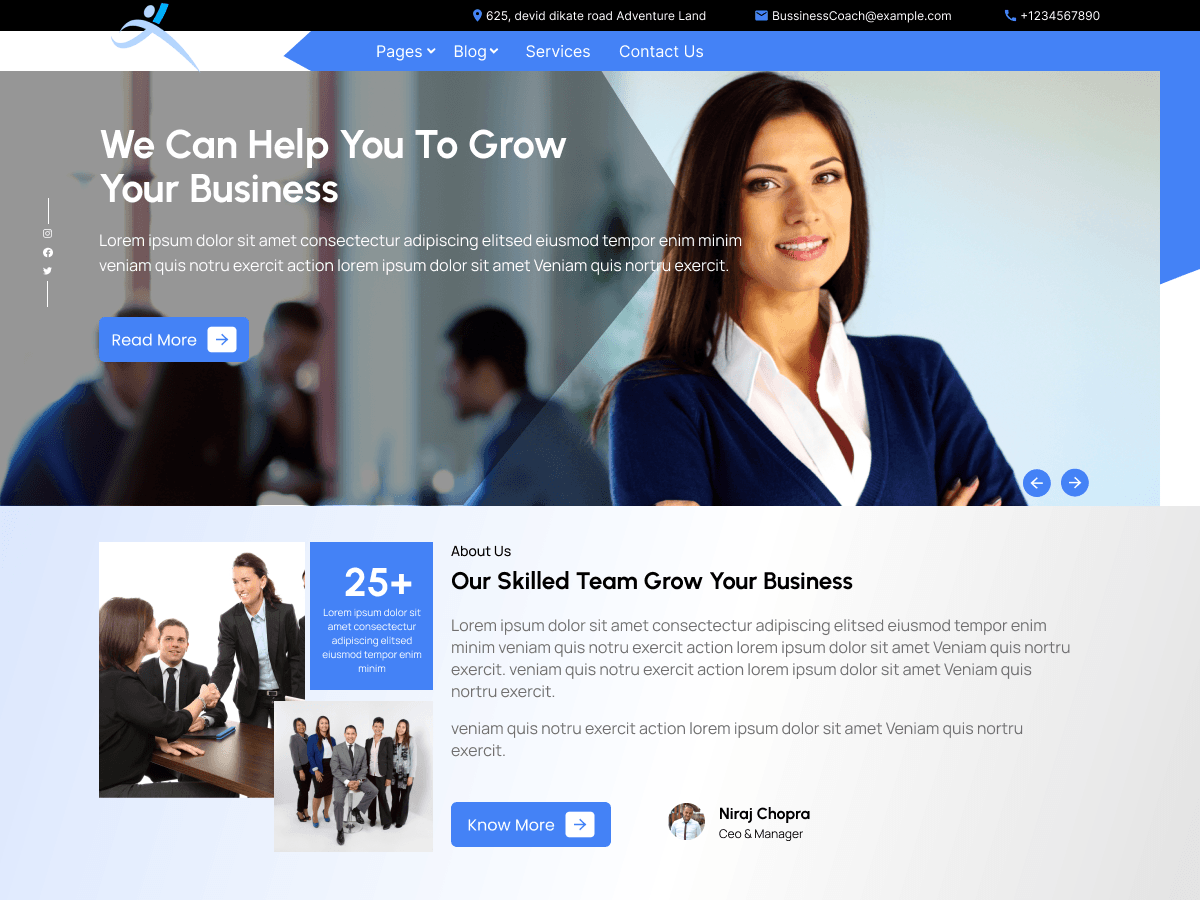 Business Analyst Coach theme screenshot