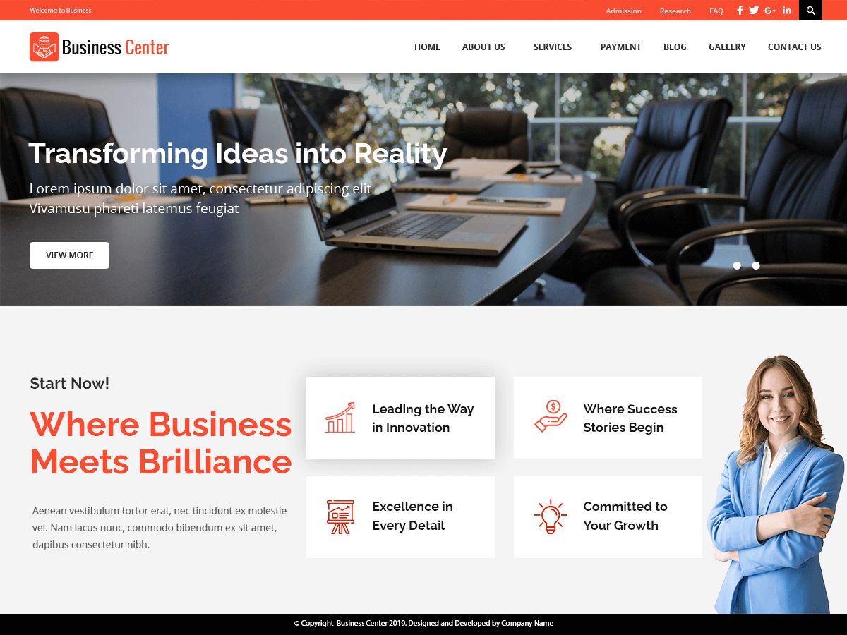 Business Article Ship theme screenshot