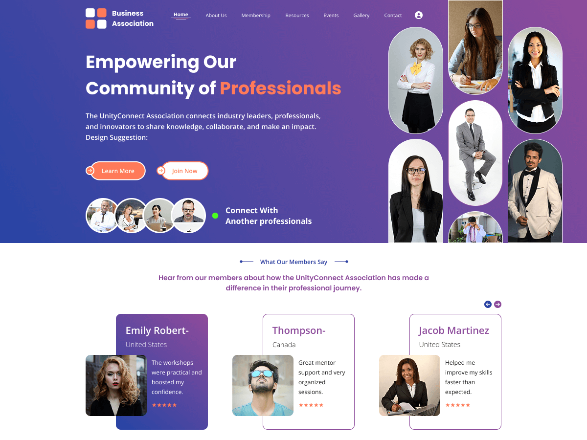 Business Association theme screenshot