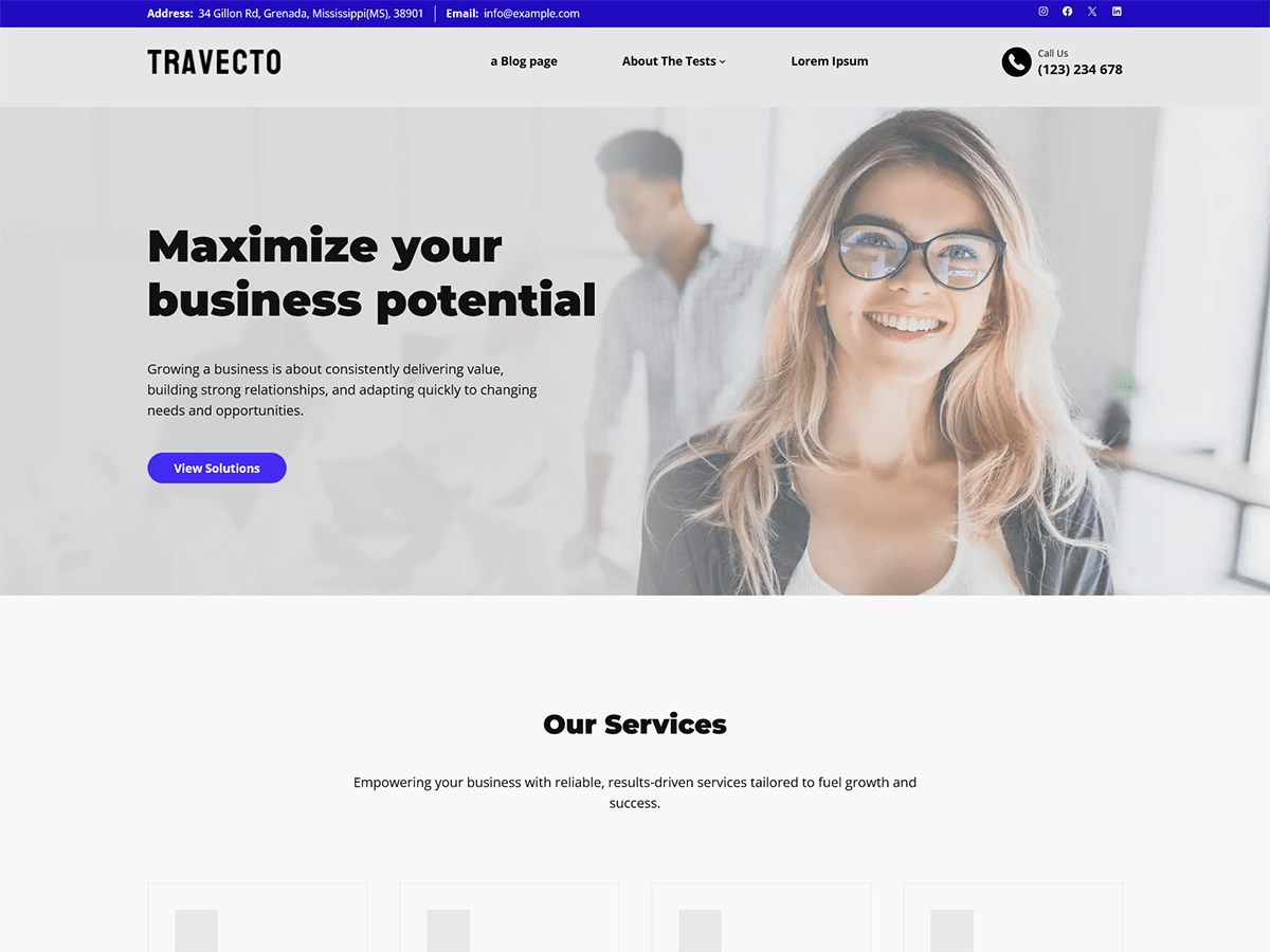 Business Blitz theme screenshot