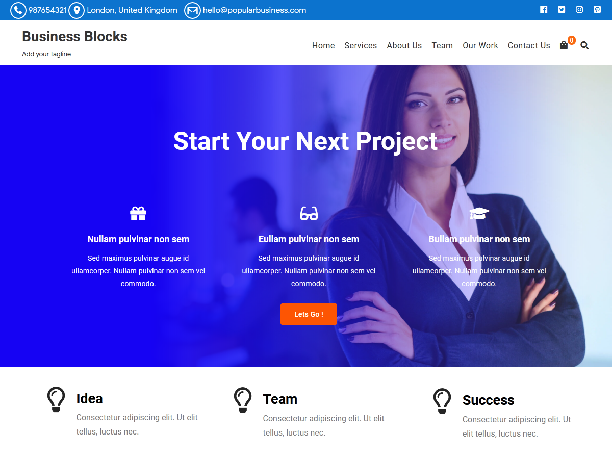 Business Blocks theme screenshot