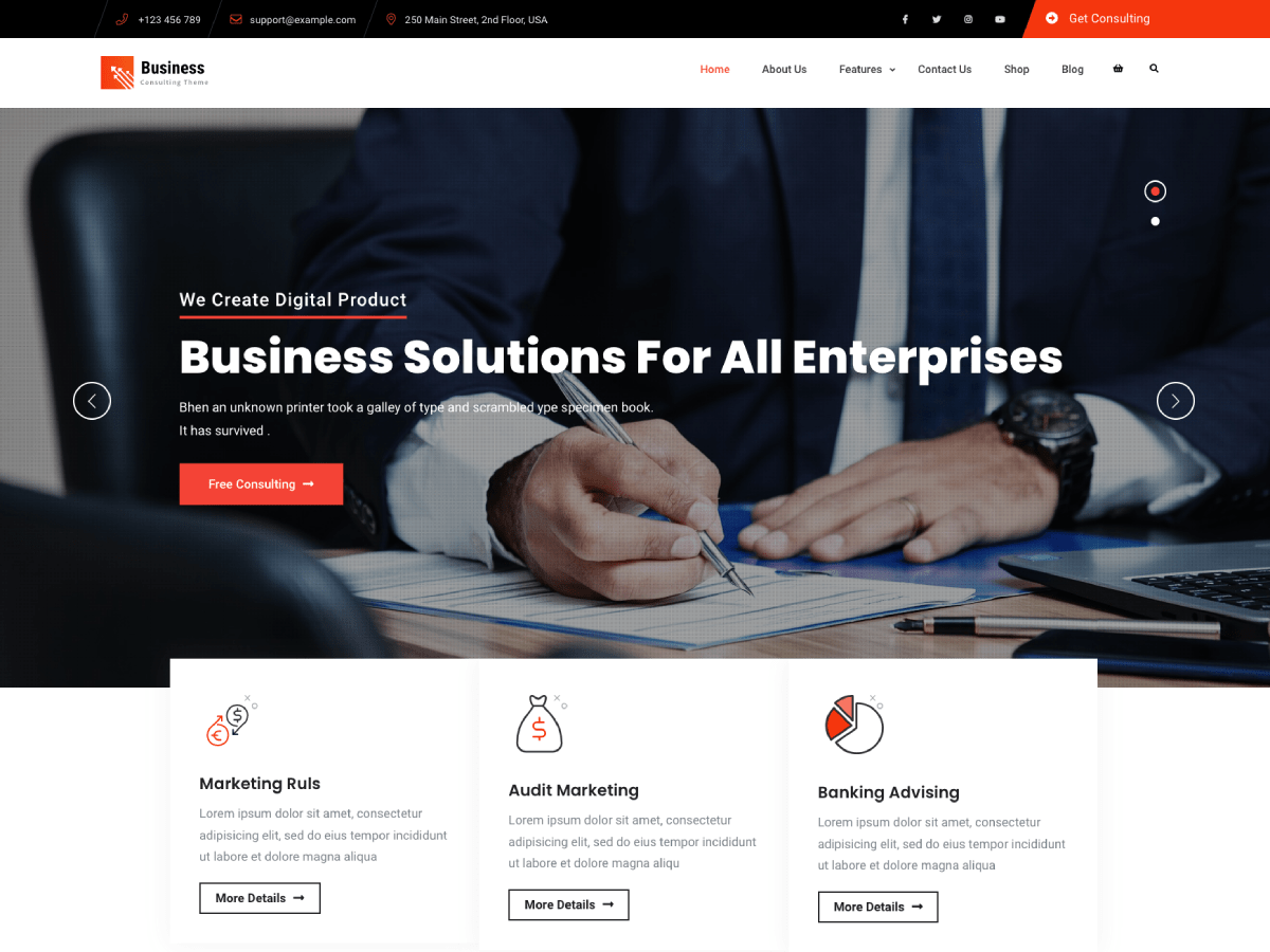 Business Capital theme screenshot