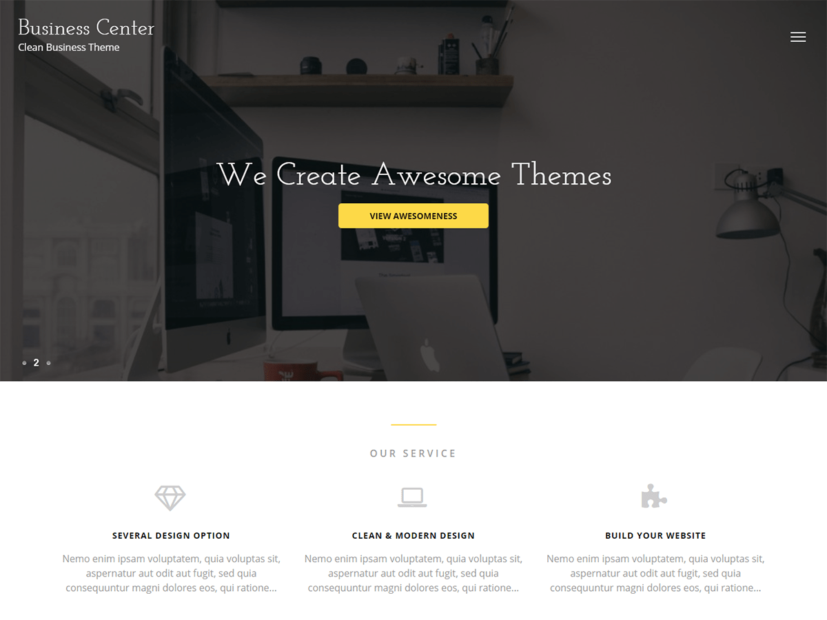 Business Center theme screenshot