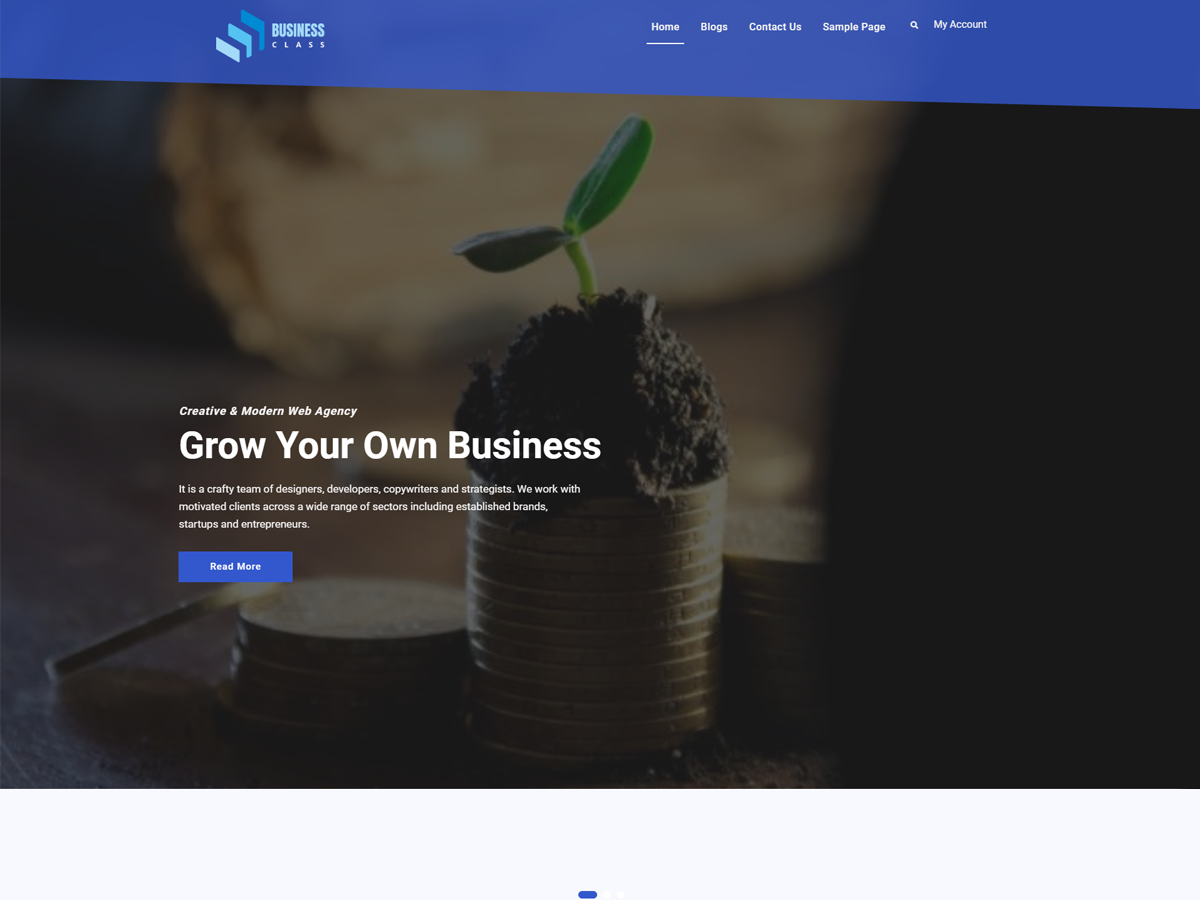 Business Class theme screenshot