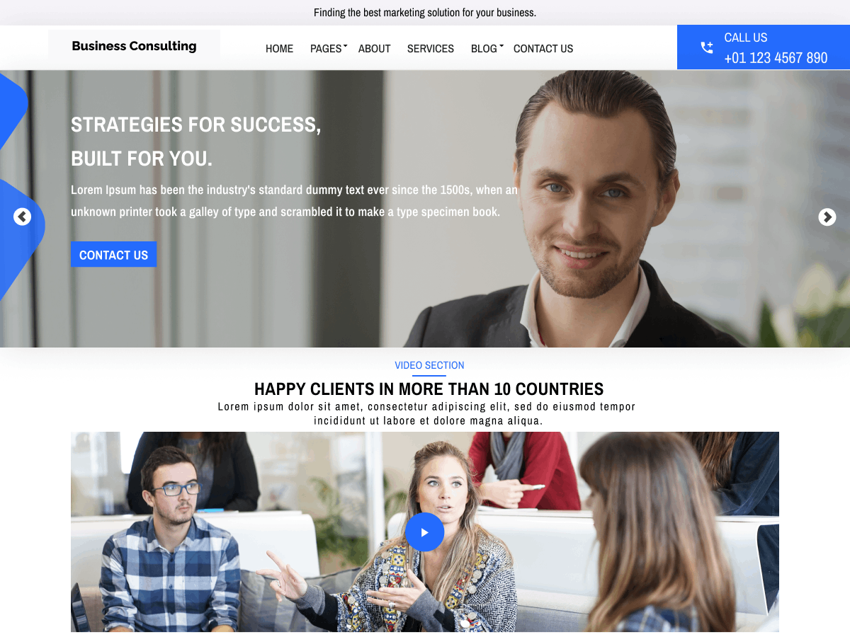 Business Consulting Agency theme screenshot