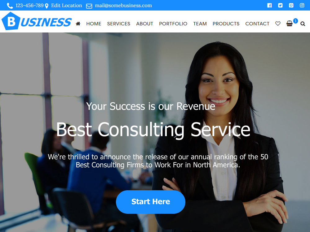 Business Consulting theme screenshot