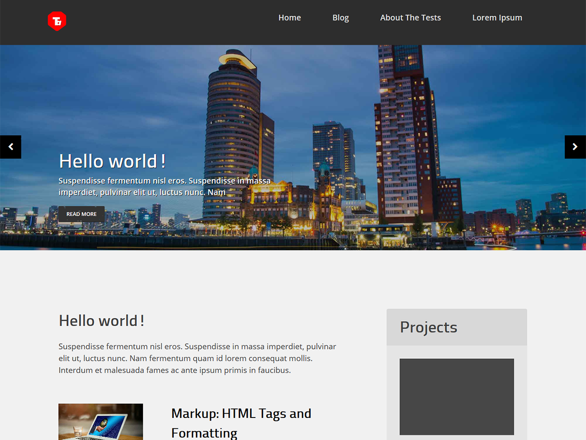 business contra theme screenshot