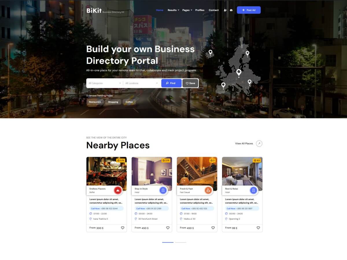 Business Directory Bikit theme screenshot
