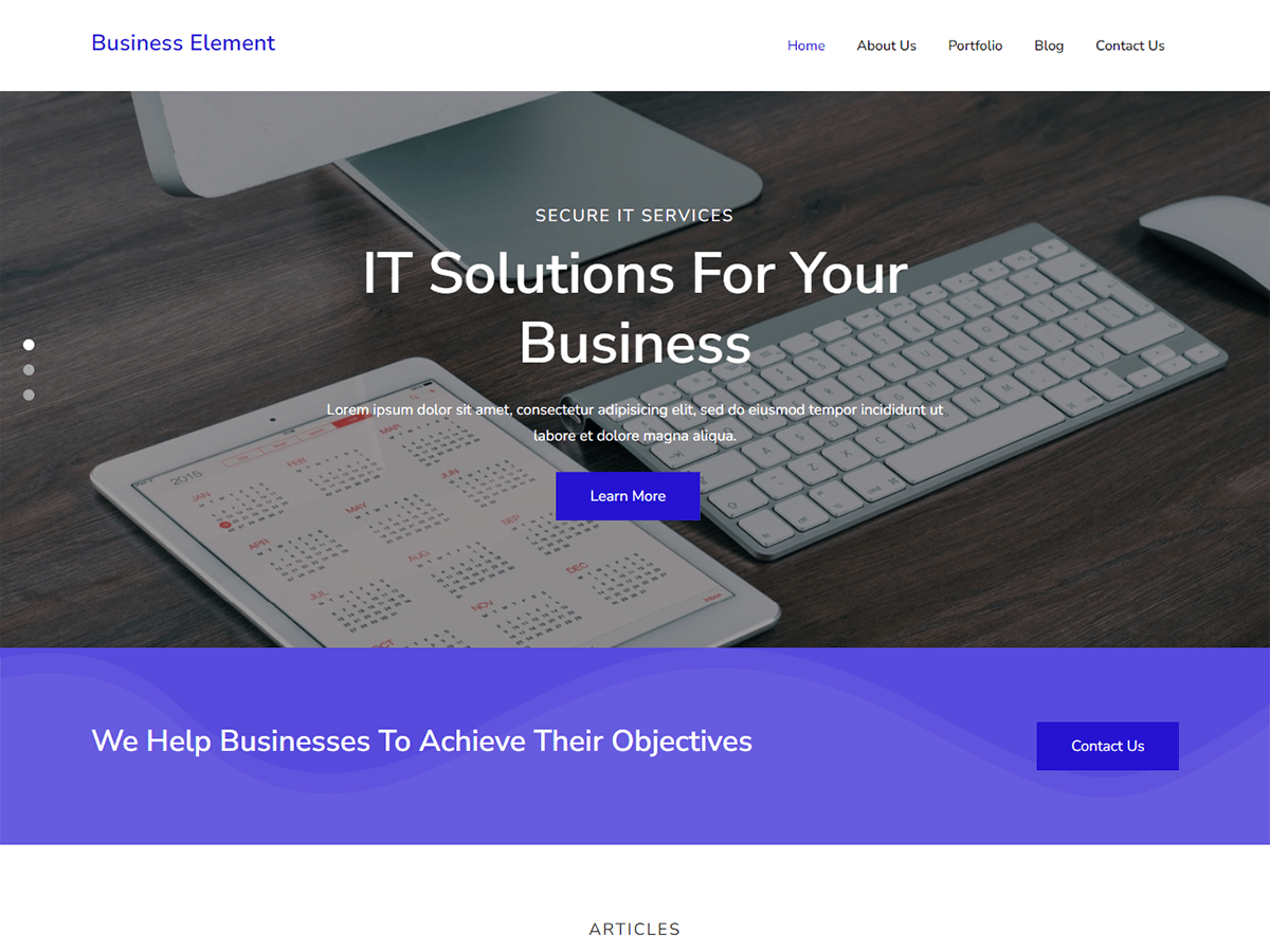 Business Element theme screenshot