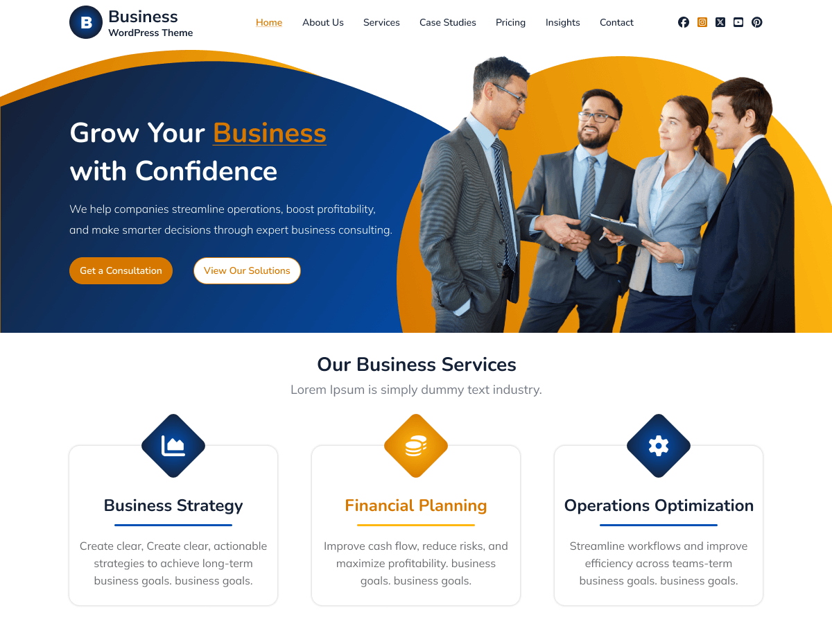 Business Enterprise theme screenshot