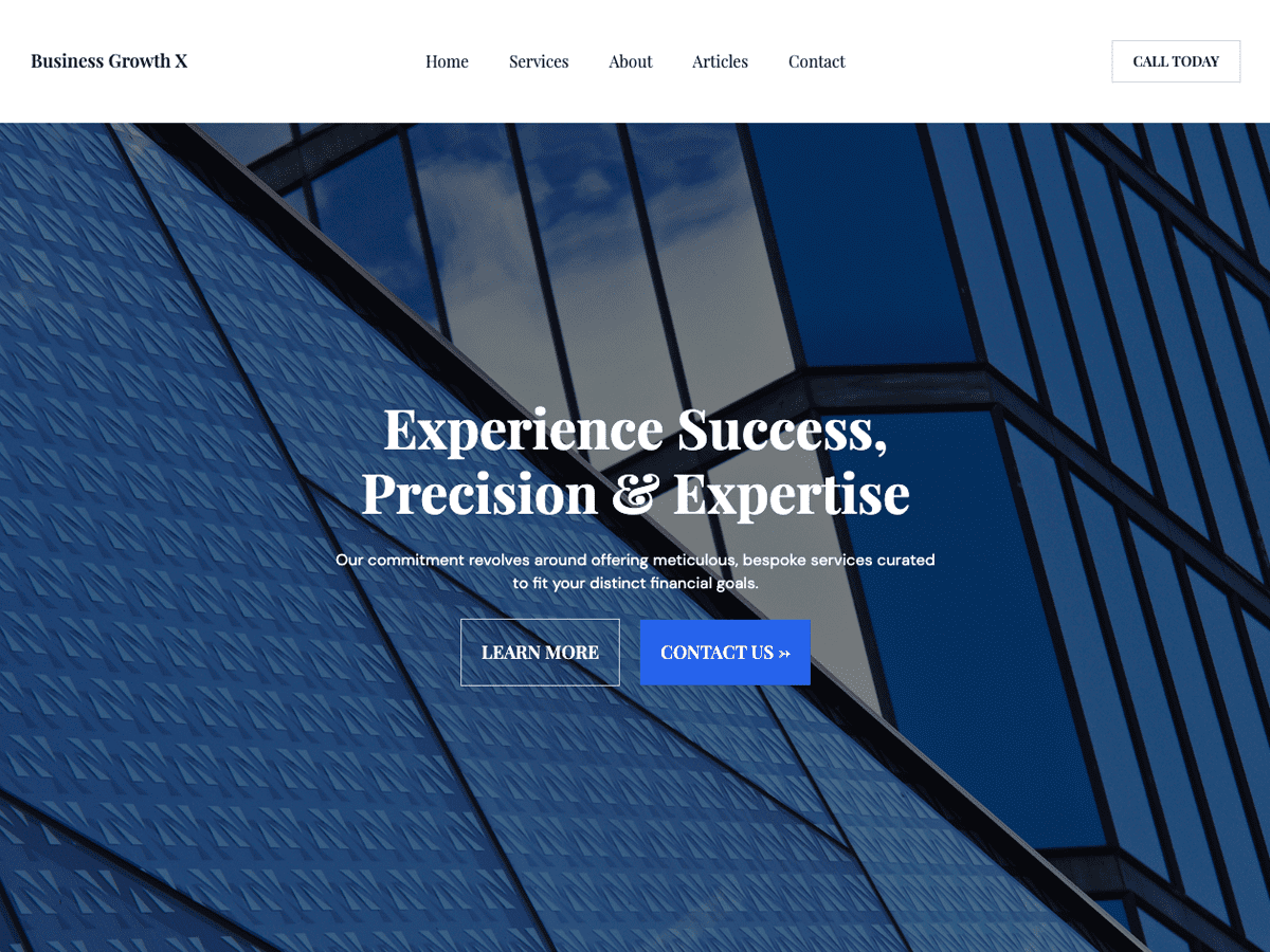 Business Growth X theme screenshot