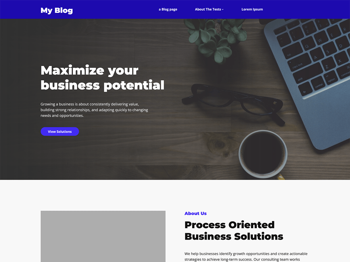 Business Indexy theme screenshot