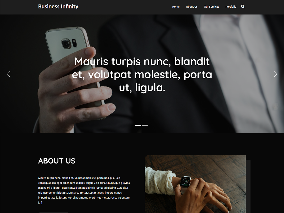 Business Infinity theme screenshot