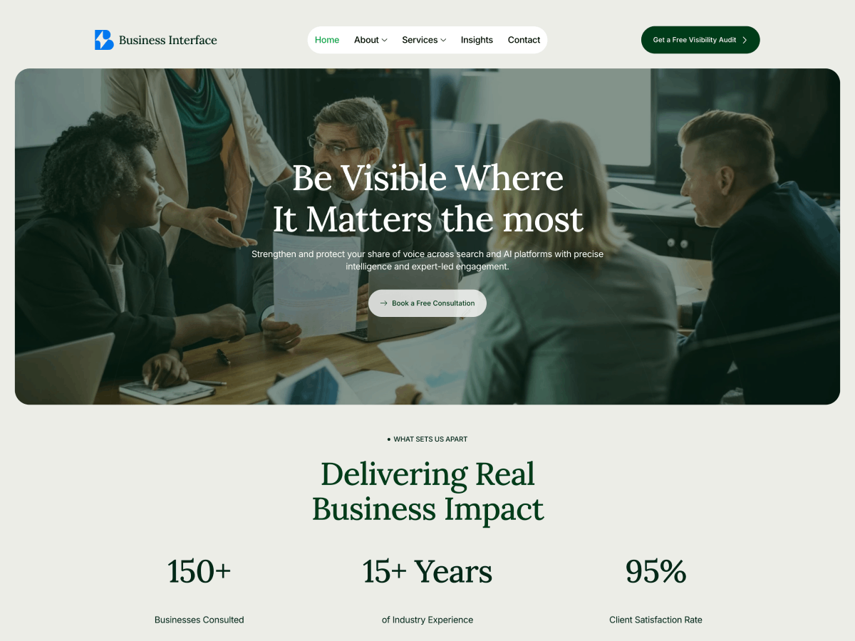 Business Interface theme screenshot
