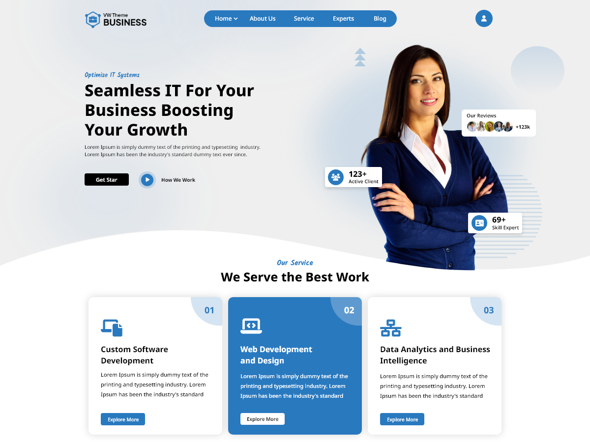 Business Landing Page theme screenshot