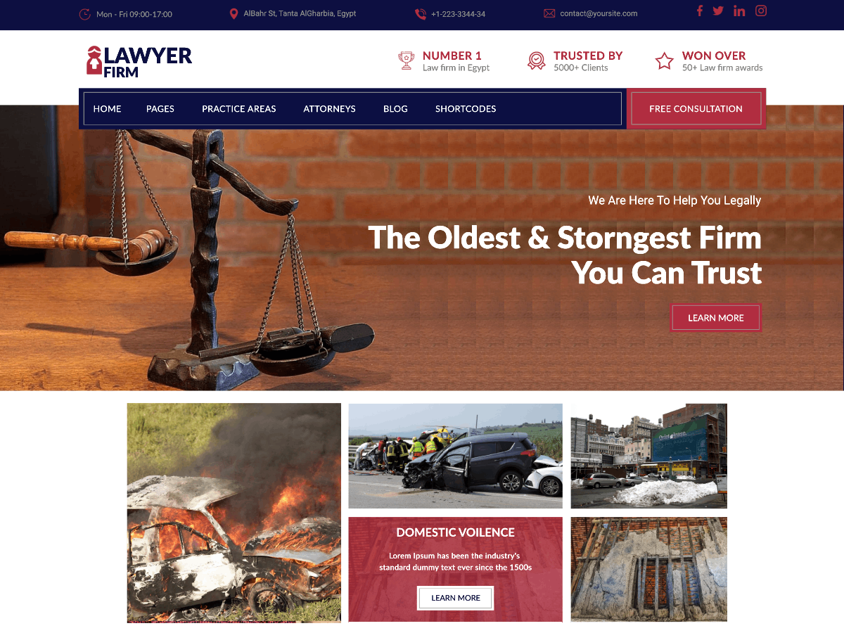 Business Lawyer Firm theme screenshot