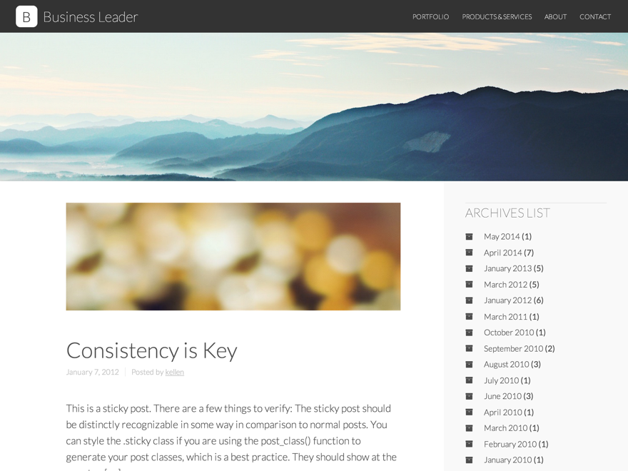 Business Leader theme screenshot