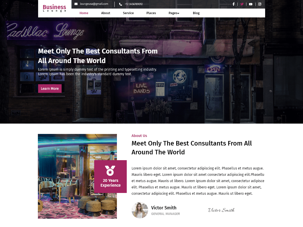 Business Lounge theme screenshot