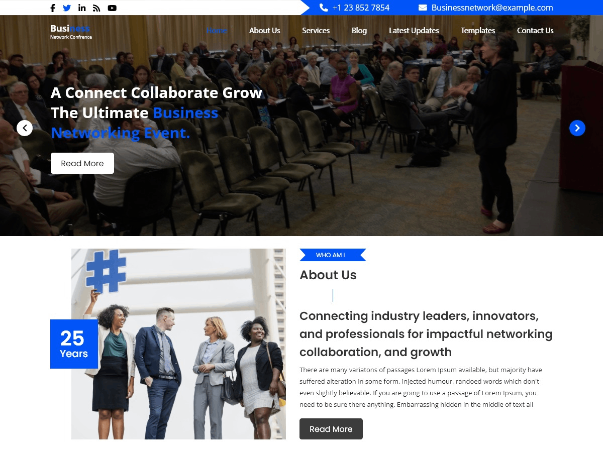 Business Networking Conference theme screenshot