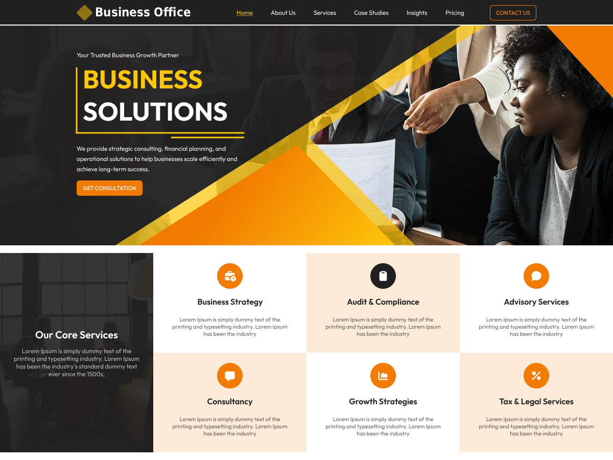 Business Office theme screenshot