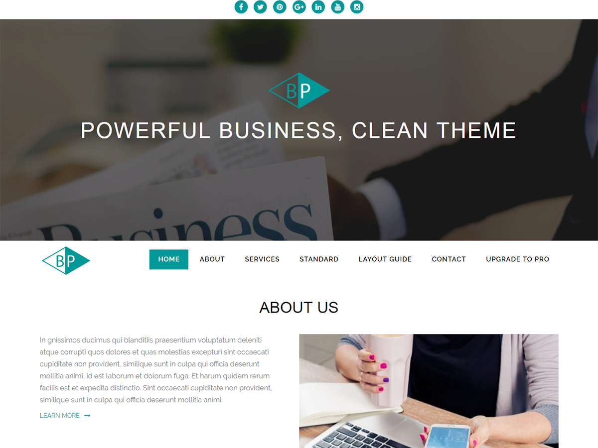 Business Park theme screenshot