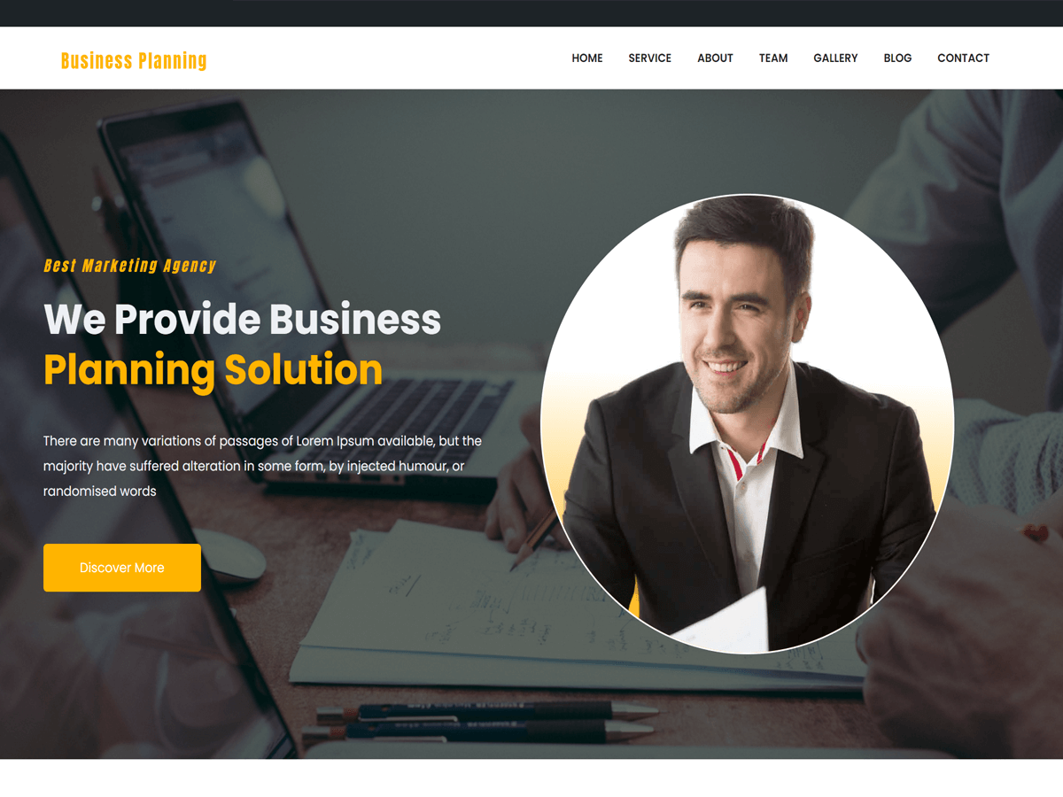 Business Planning theme screenshot