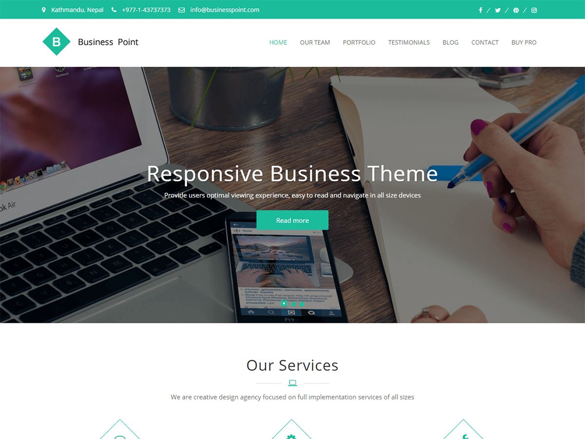 Business Point theme screenshot