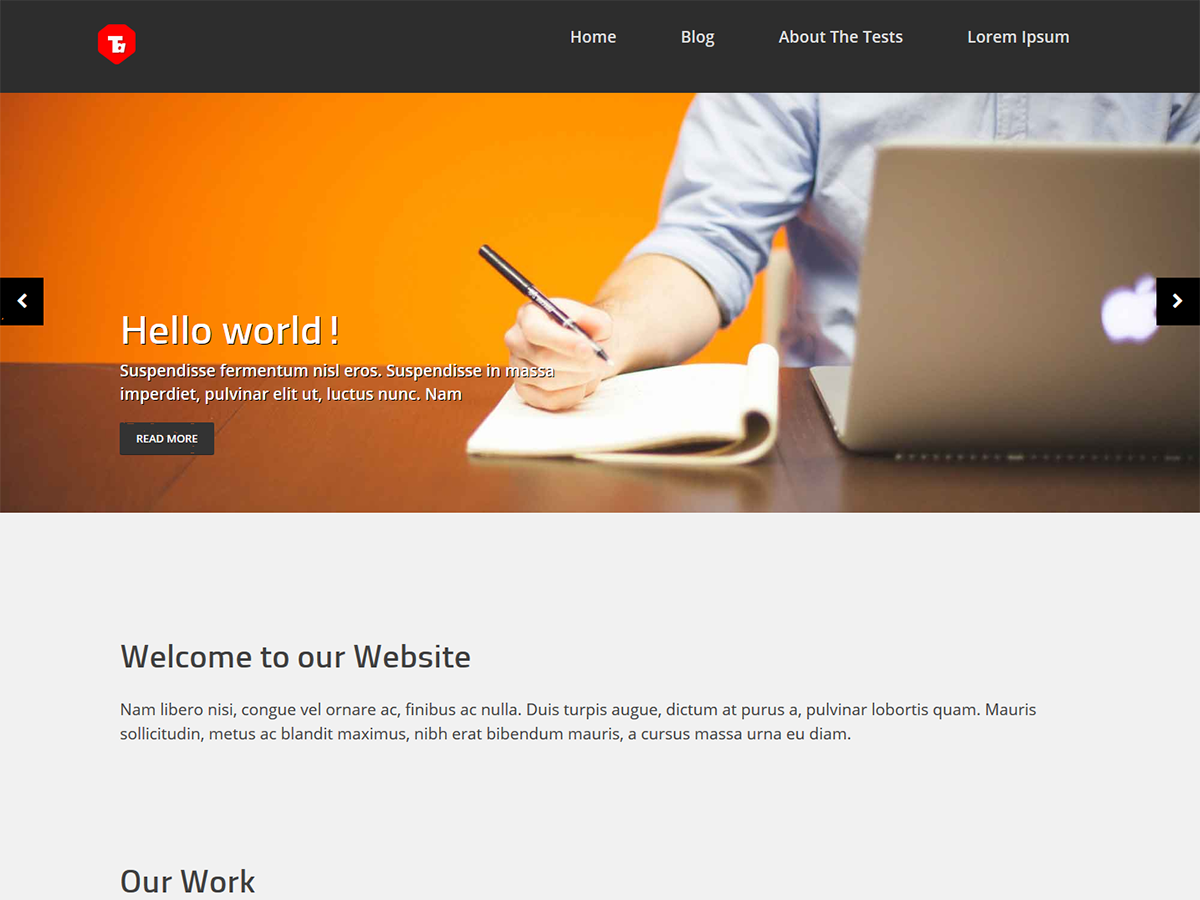 business prima theme screenshot