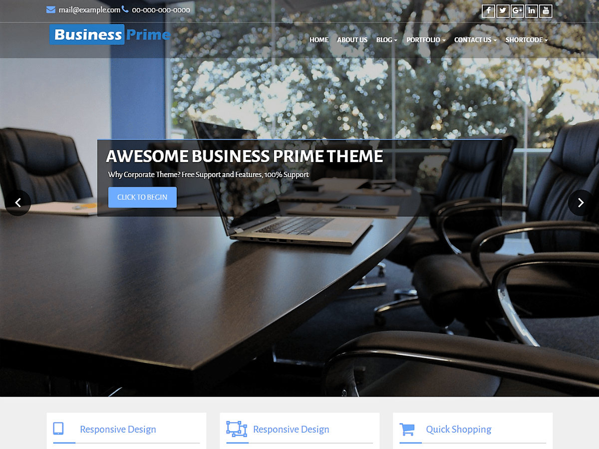 Business Prime theme screenshot