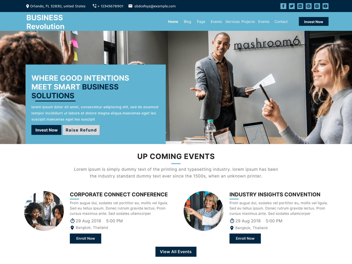 Business Revolution theme screenshot