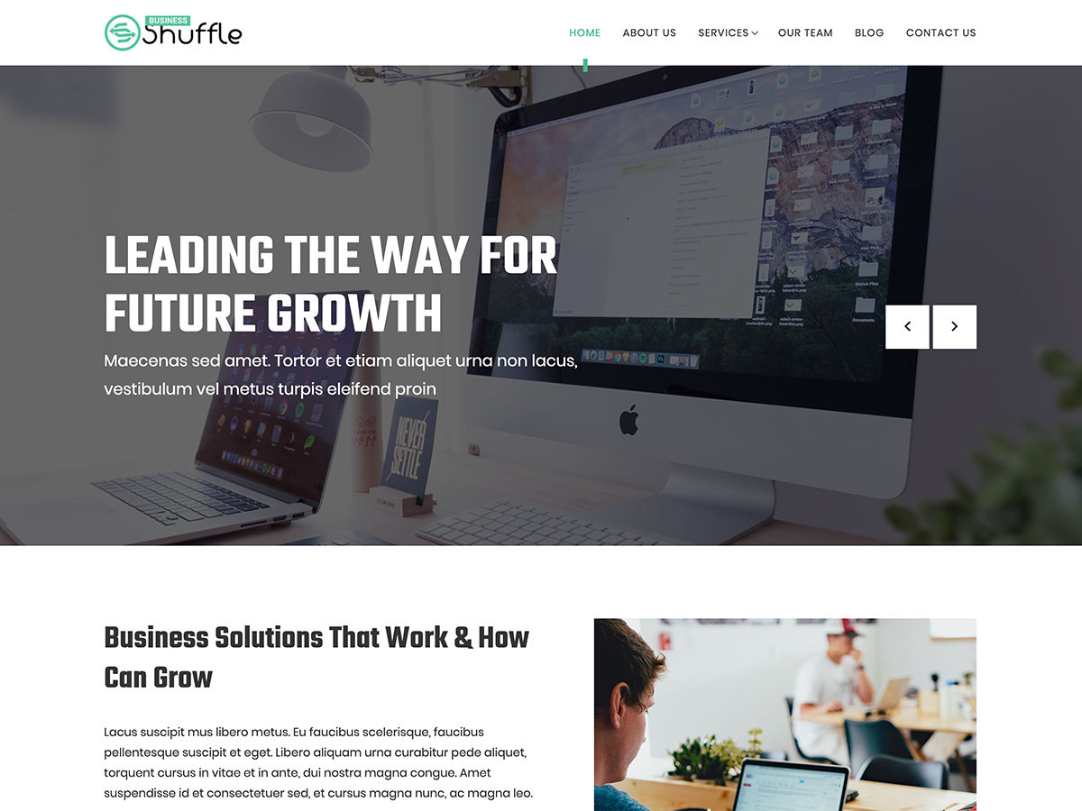 Business Shuffle theme screenshot