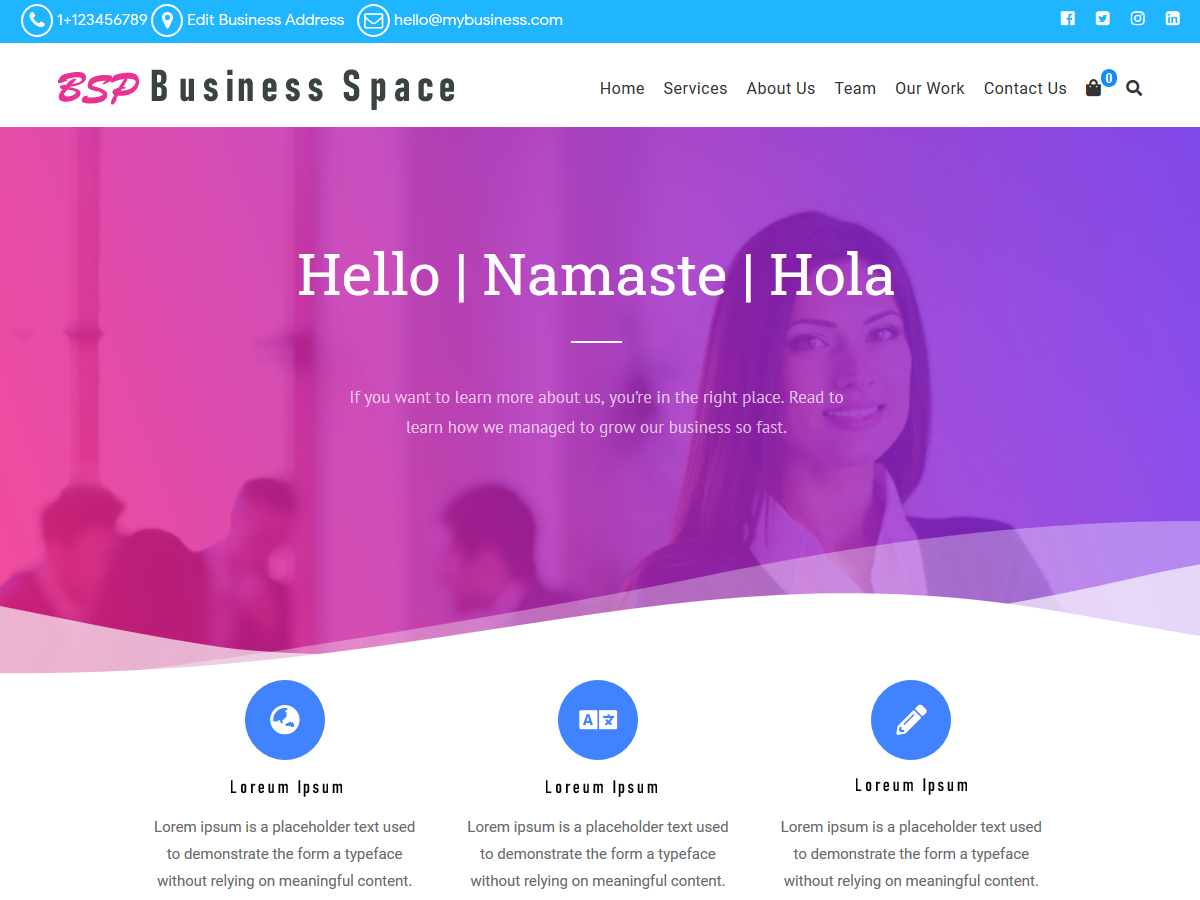 Business Space theme screenshot