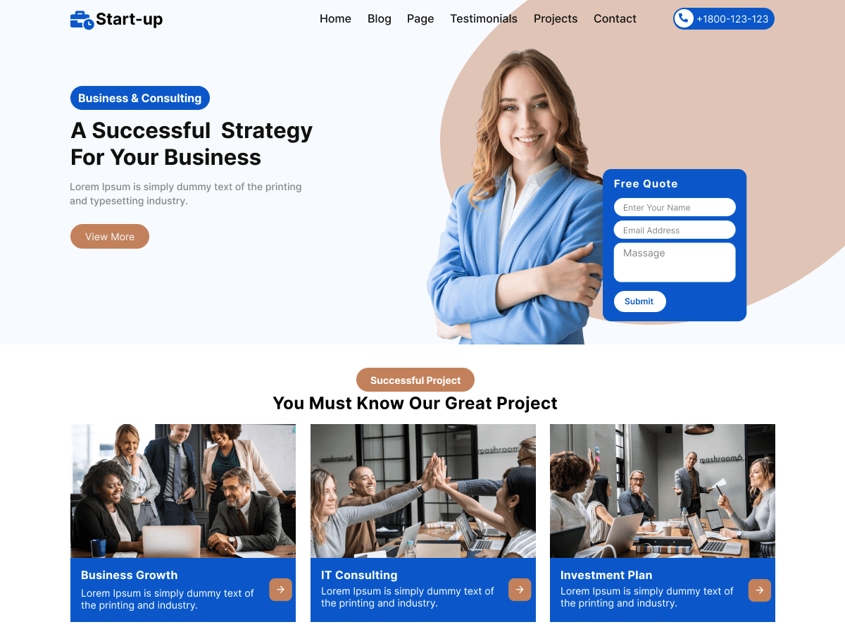 Business Startup Expert theme screenshot