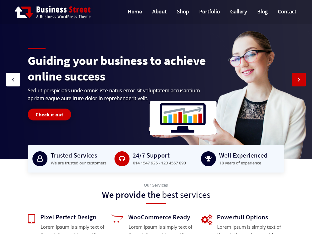 Business Street theme screenshot