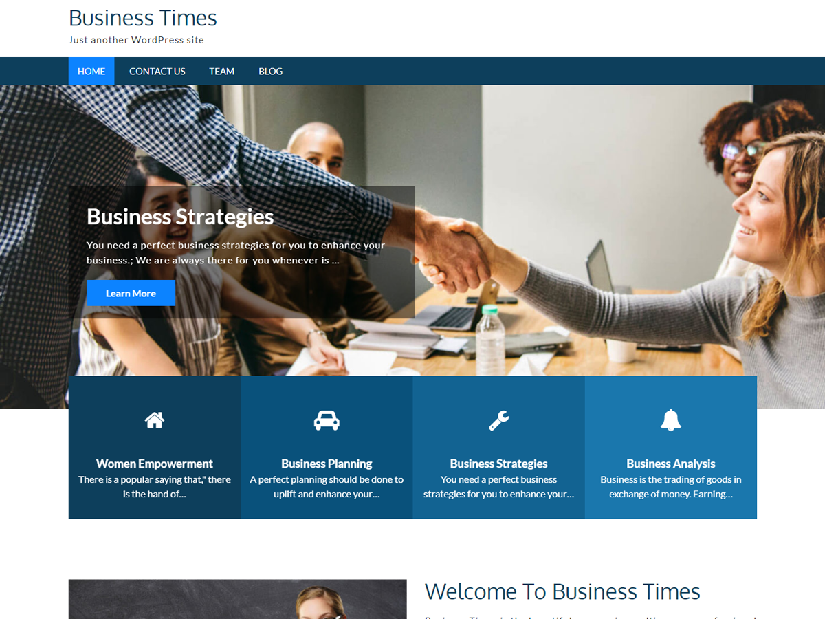 Business Times theme screenshot