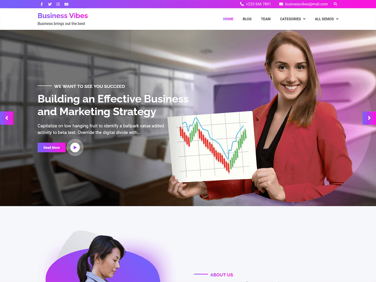 Business Vibes theme screenshot