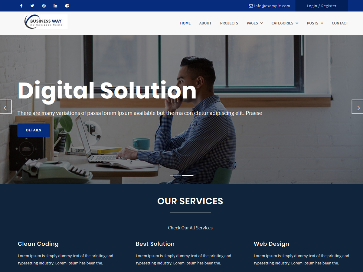 Business Way theme screenshot