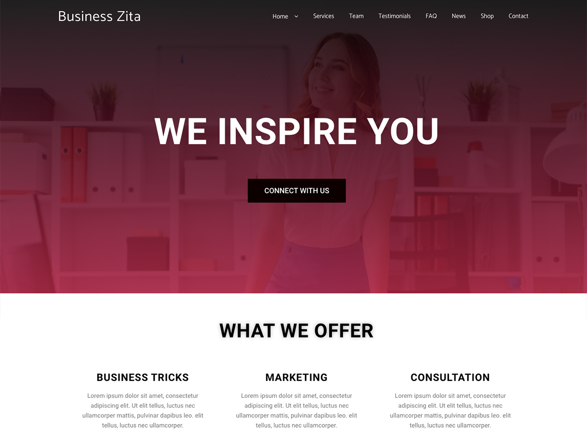 Business Zita theme screenshot