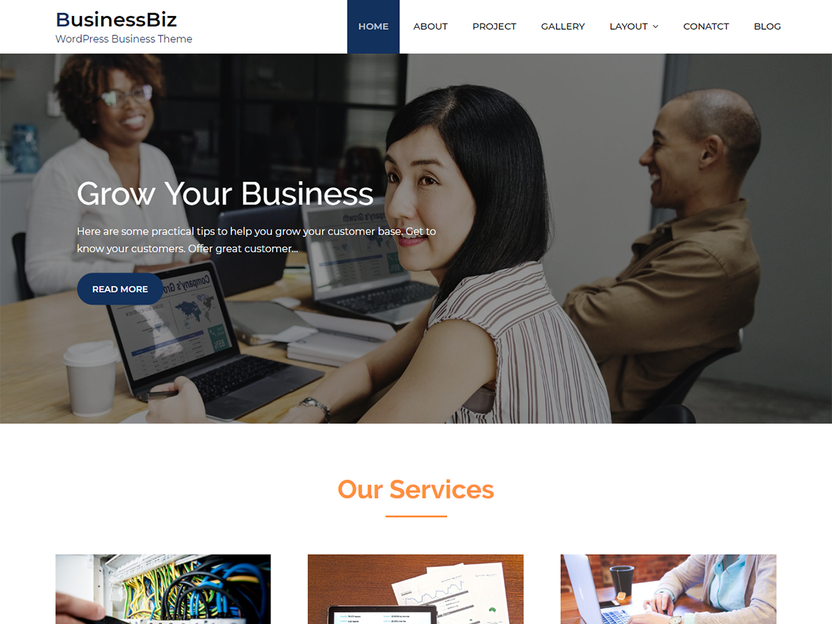 Businessbiz theme screenshot