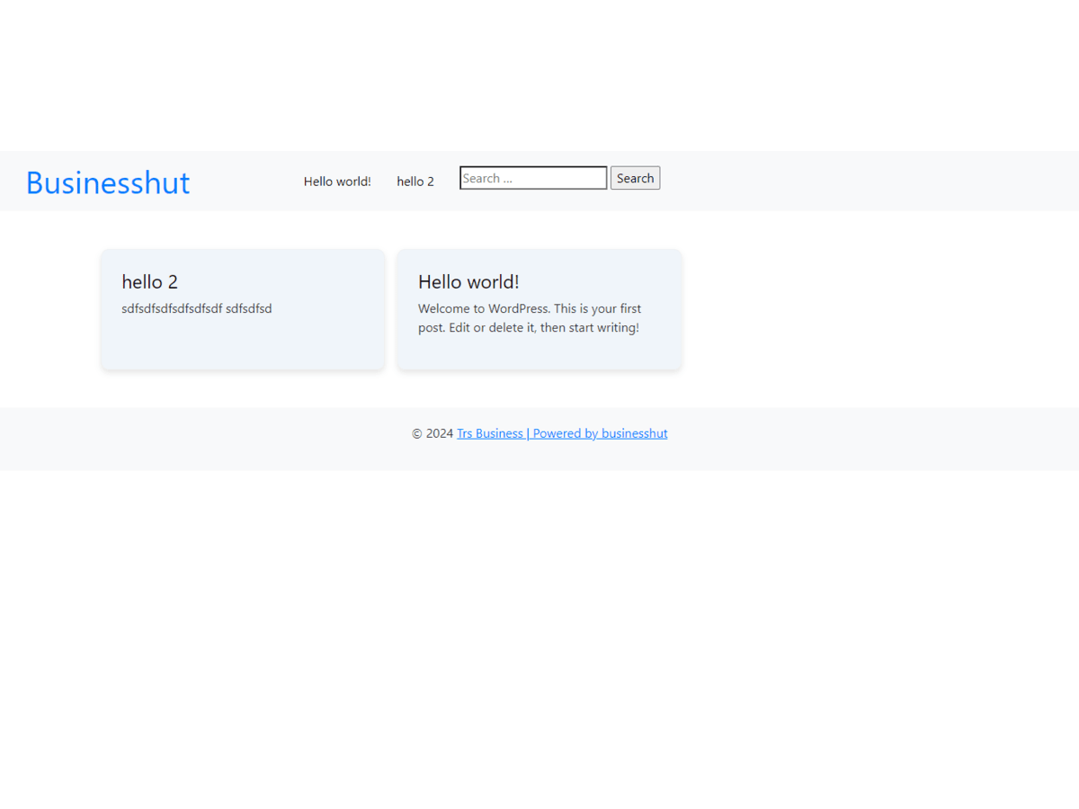 businesshut theme screenshot