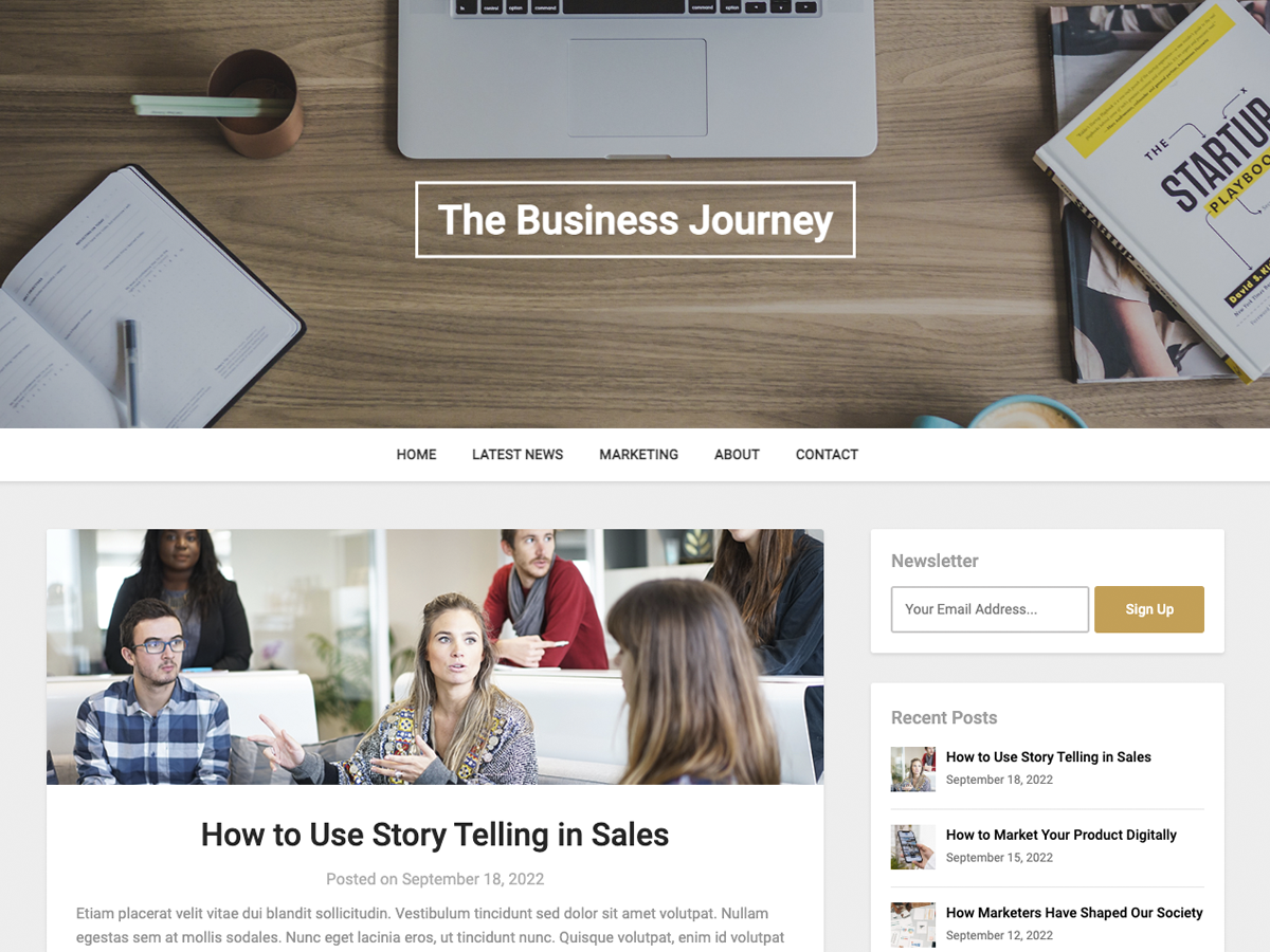 Businessly theme screenshot