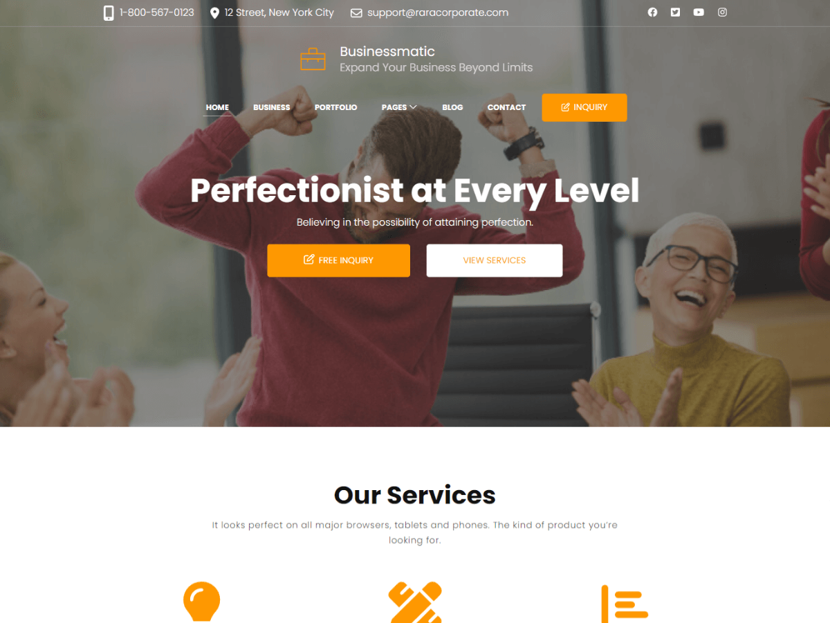 Businessmatic theme screenshot